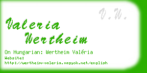 valeria wertheim business card